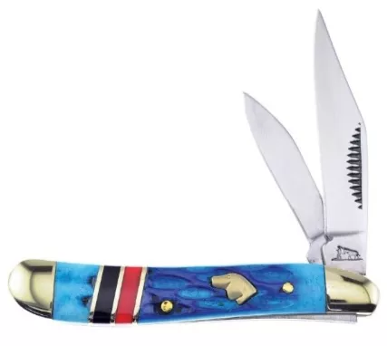 Frost Peanut Blue Jig Pocket Knife