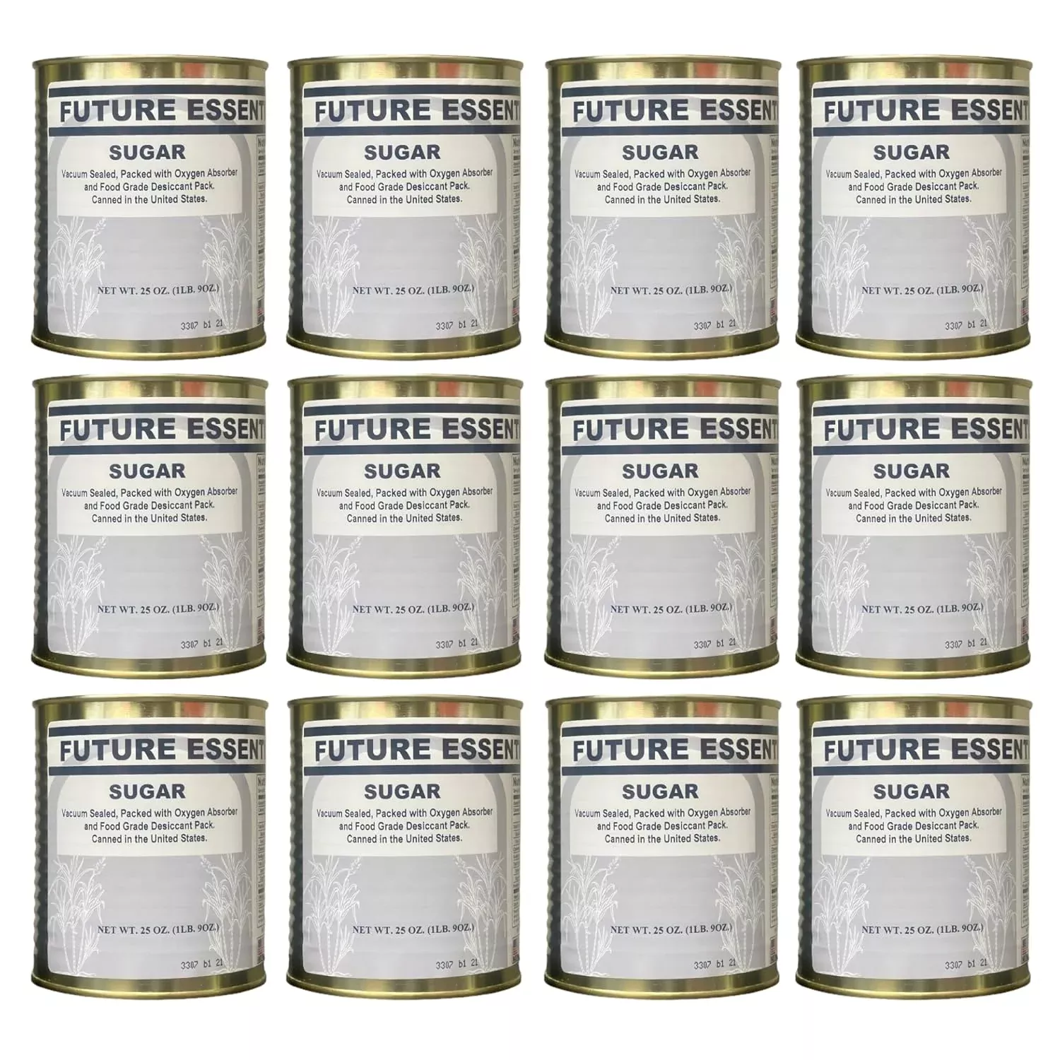 Future Essentials - Canned Granulated White Sugar #2.5 Can - 12 Pack