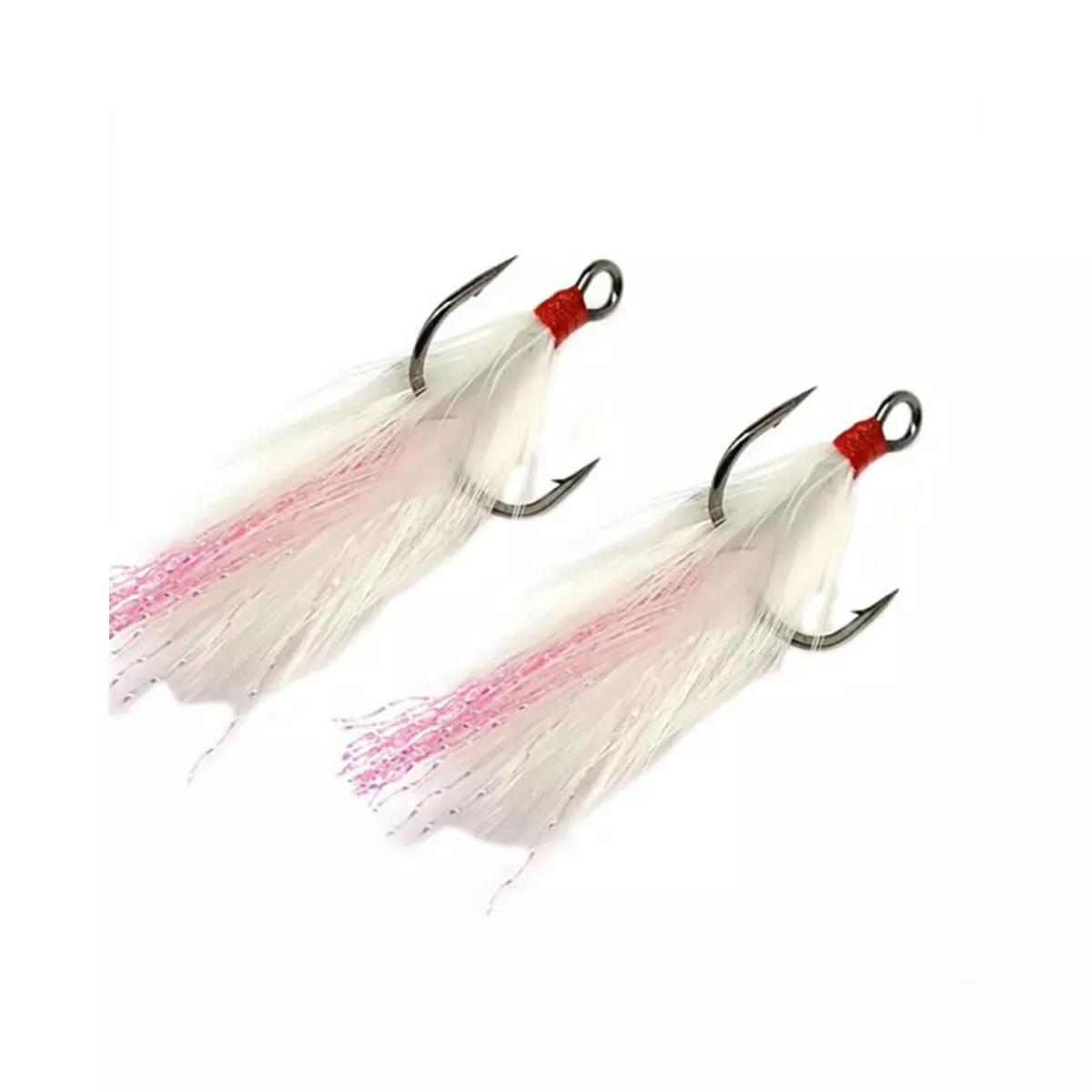 Gamakatsu Feathered Treble White/Red #6 2 Per Pack