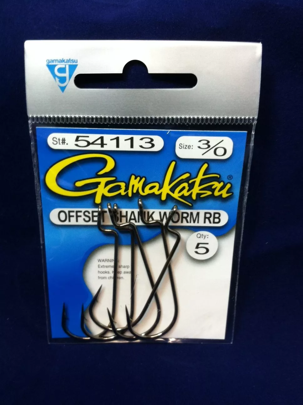 Gamakatsu Offset Shank Worm-round Bend 5 Pk.