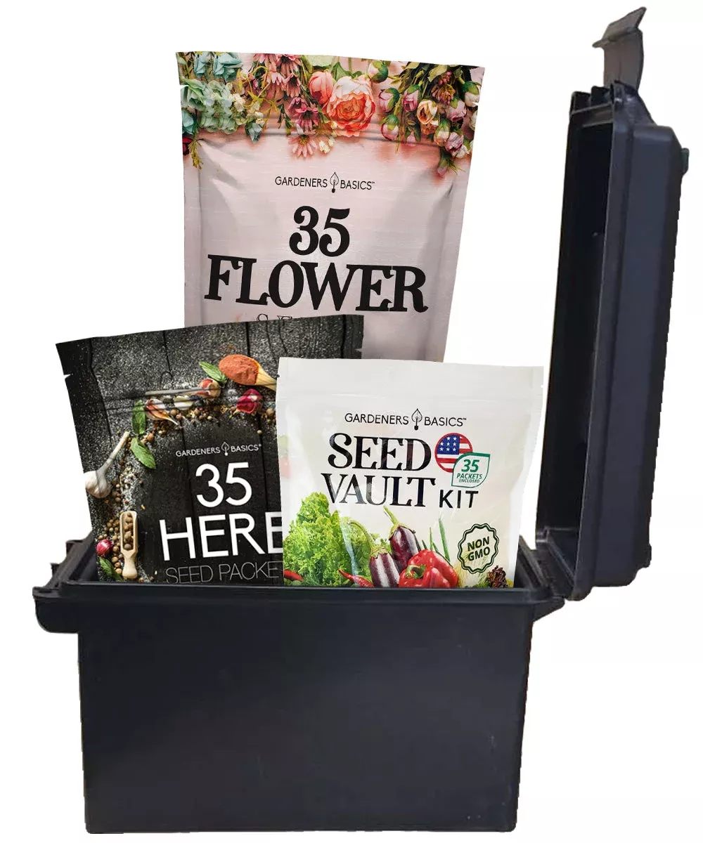 Gardening Seeds Kit – 105 Varieties of Vegetable, Fruit, Herb, and Flower Seeds