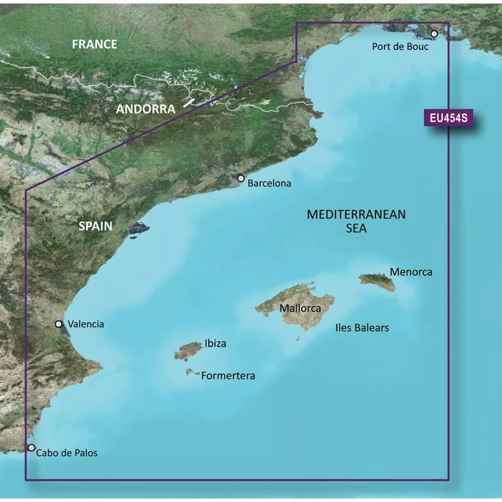 Garmin BlueChart g3 Vision HD - VEU454S - Barcelona & Valencia - microSD /SD- 010-C0798-00