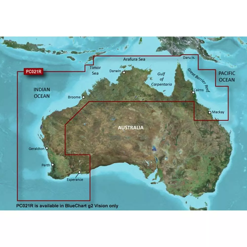 Garmin BlueChart g3 Vision HD - VPC021R - Mackay NW to Esperance - microSD /SD- 010-C0754-00