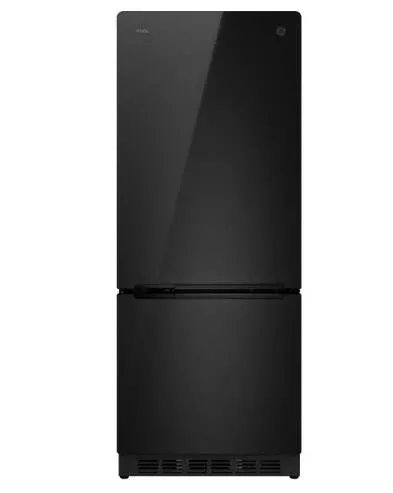 GE Appliances 10.0 cu. ft. 12V DC Bottom Freezer Refrigerator, Black• PBV10R5VBB