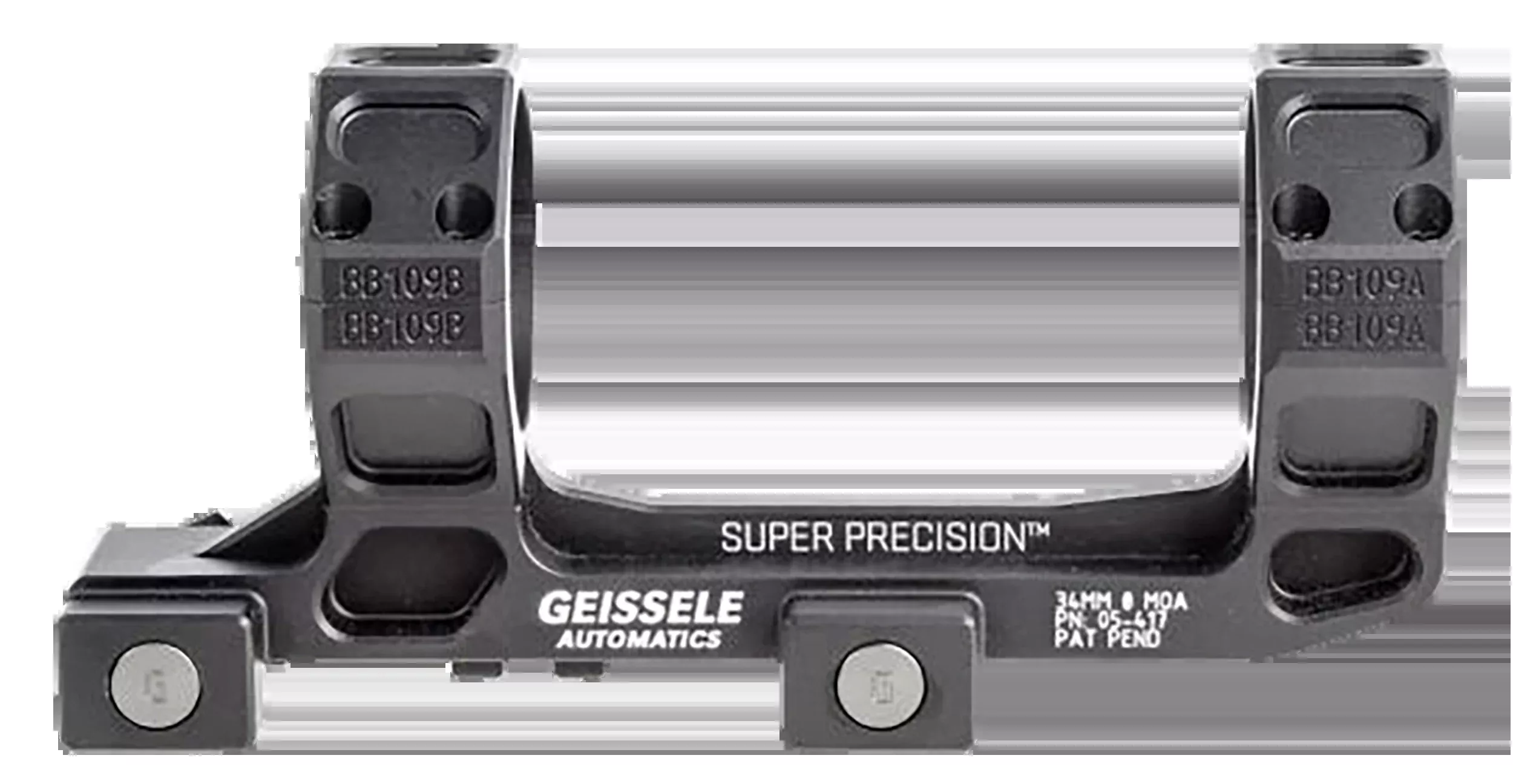 Geissele Automatics AR-15 Super Precision Scope Mount & Ring Combo, 7075-T6 Billet Aluminum