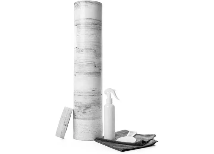 Genesis Products Revive Wallboard Kit, Whitewash Planked Wood, 50' x 2' Roll• 467328