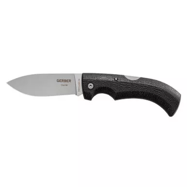 Gerber 06064N Gator Folding Knife 4.00" 154CM Drop Point Plain Edge Blade, Ballistic Nylon Sheath