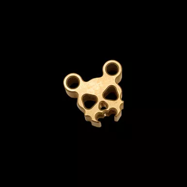 Giant Mouse Brass Morbid Mouse Lanyard Bead