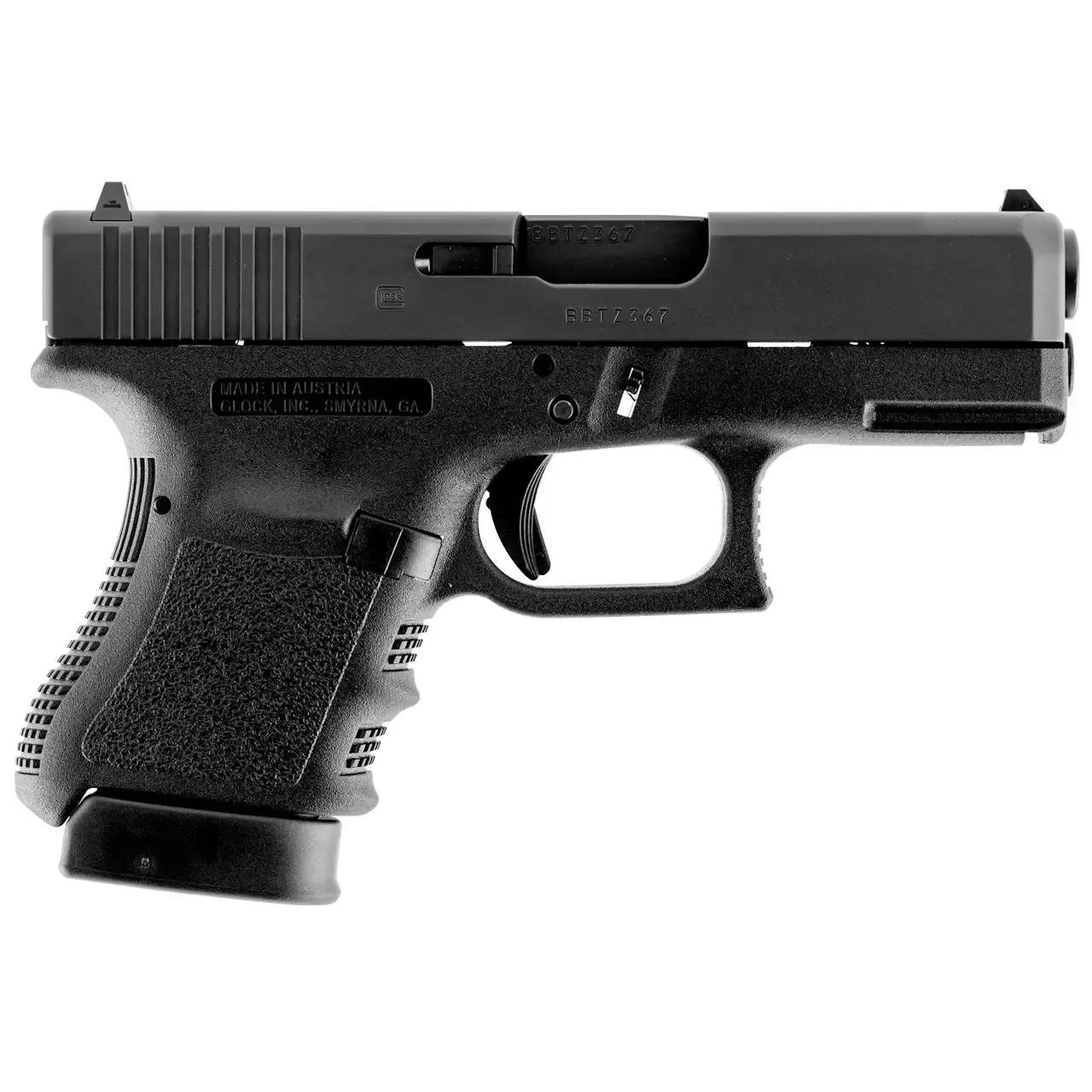 Glock 36 Subcompact 45 Auto Pistol 3.75" Black