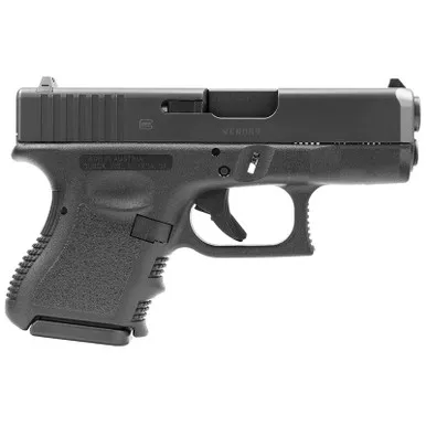 Glock G26 9mm 3.46" Barrel Fixed Sights Poly Grip/Frame Black 10rd Mag