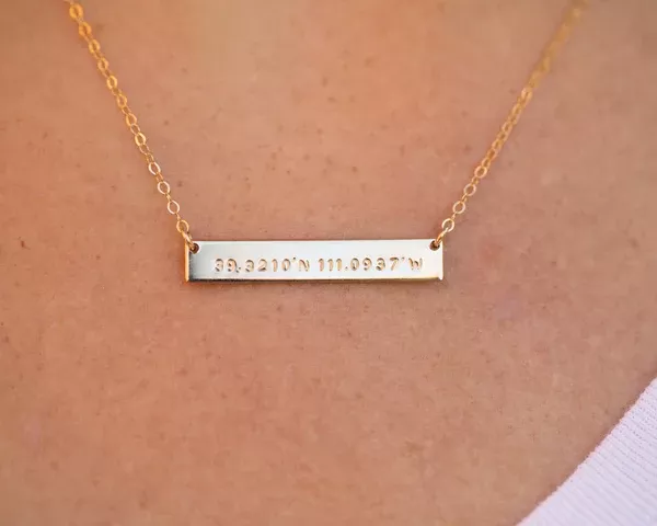Gold Bar Necklace (Made by Mary)