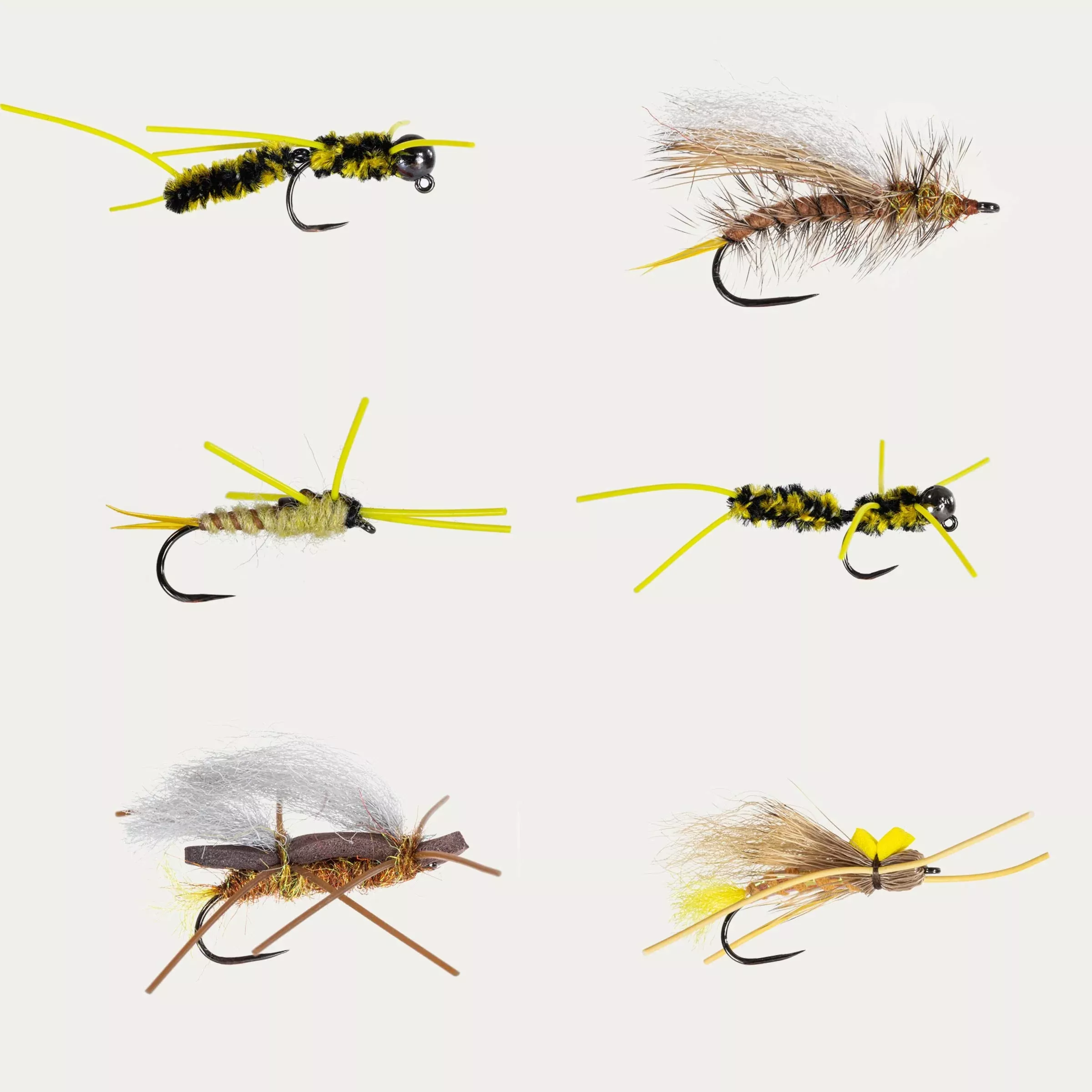 Golden Stonefly BugCycle Fly Assortment – 6pk, Barbless, Ahrex