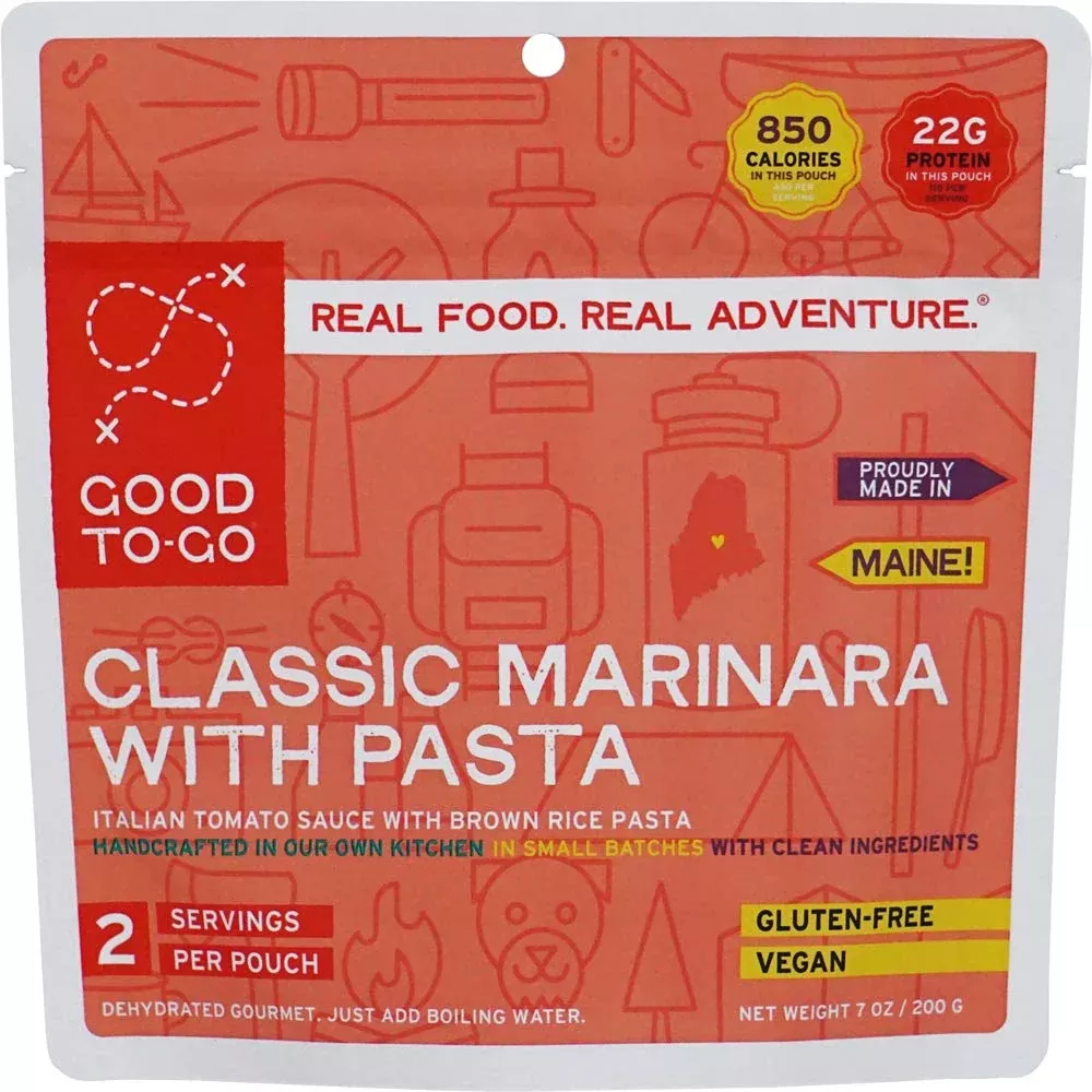 Good to-Go Dehydrated Classic Marinara with Pasta - Double Serving Pouch