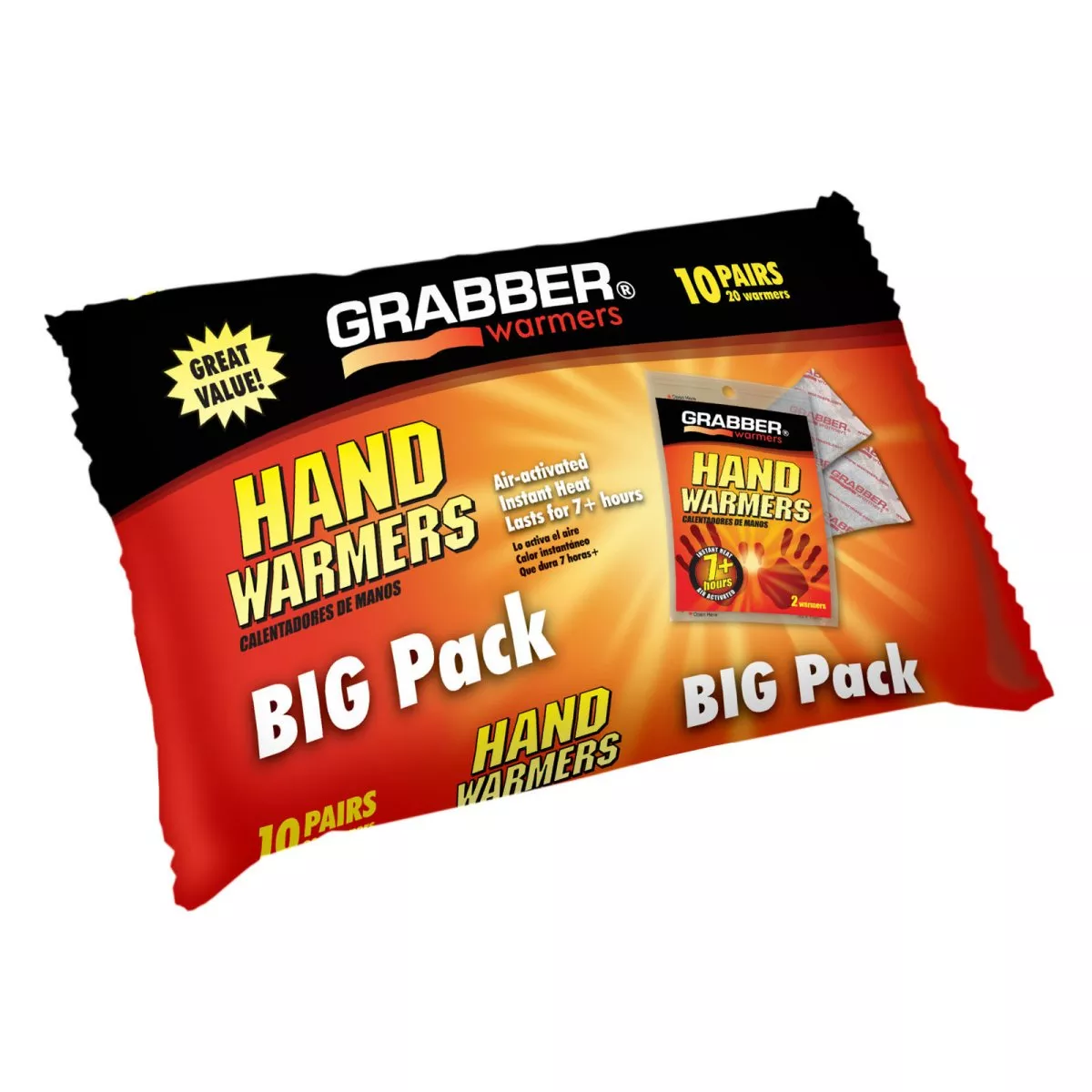 Grabber Big Pack Hand Warmers (10 Pack) #HWPP10