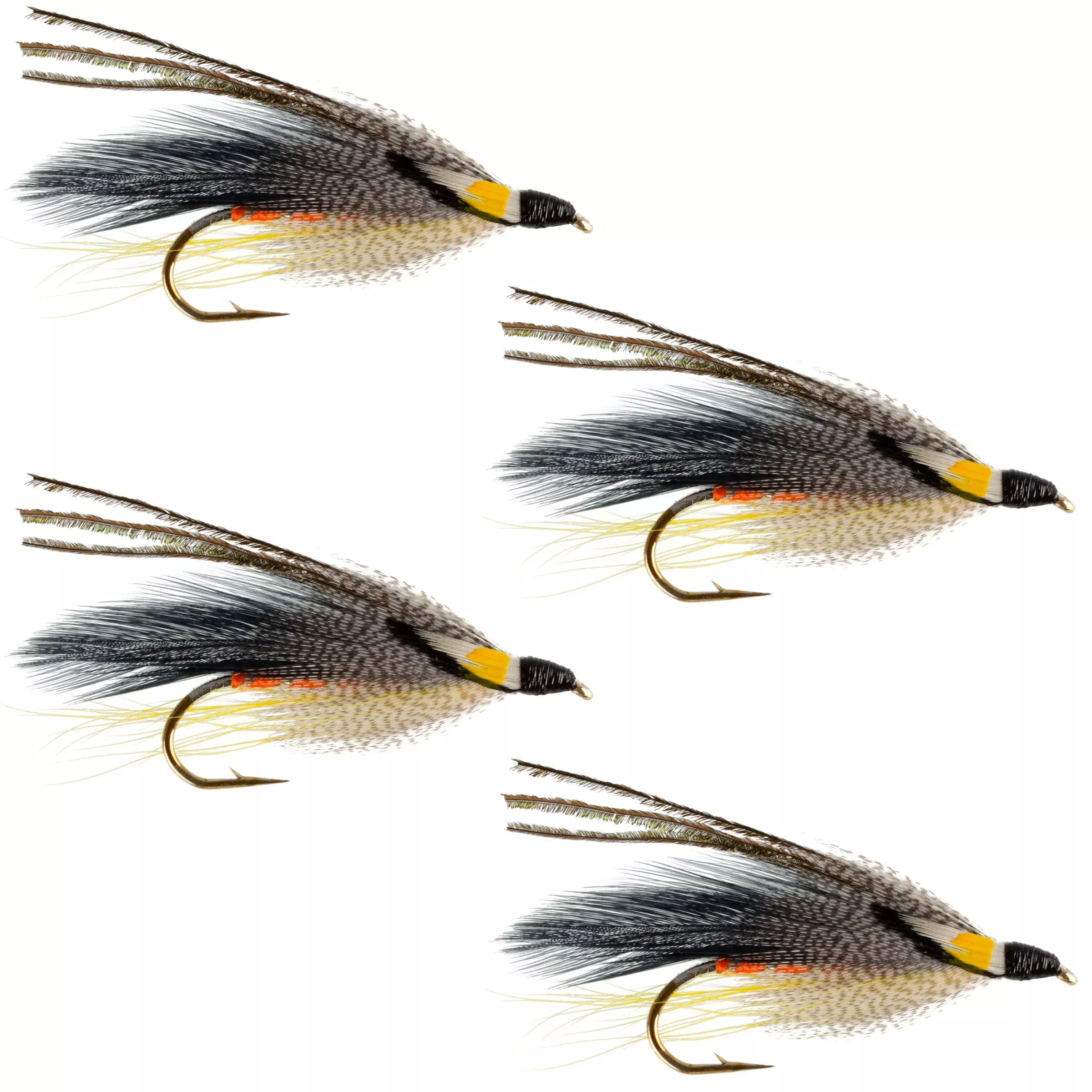Gray Ghost Classic Streamer Flies – Set of 4- Hook Size 4