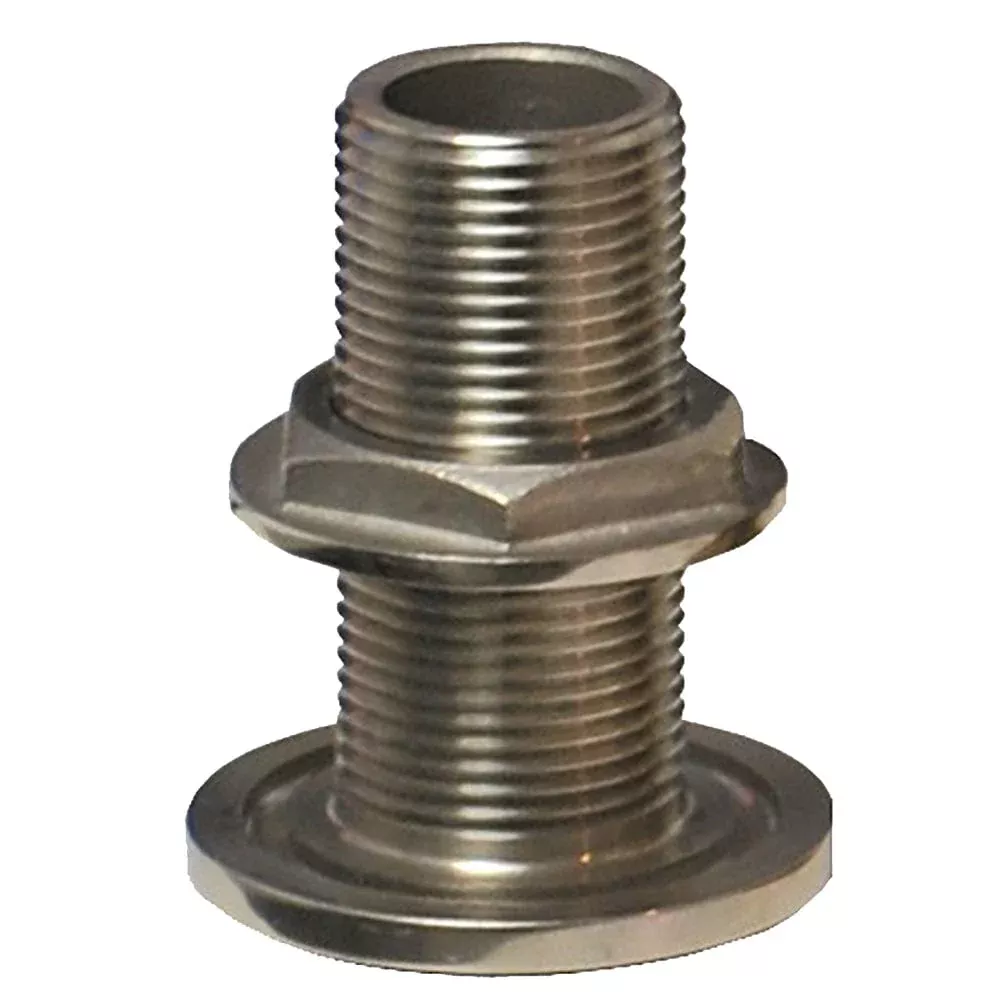 GROCO 1-1/4″ NPS NPT Combo Stainless Steel Thru-Hull Fitting w/Nut