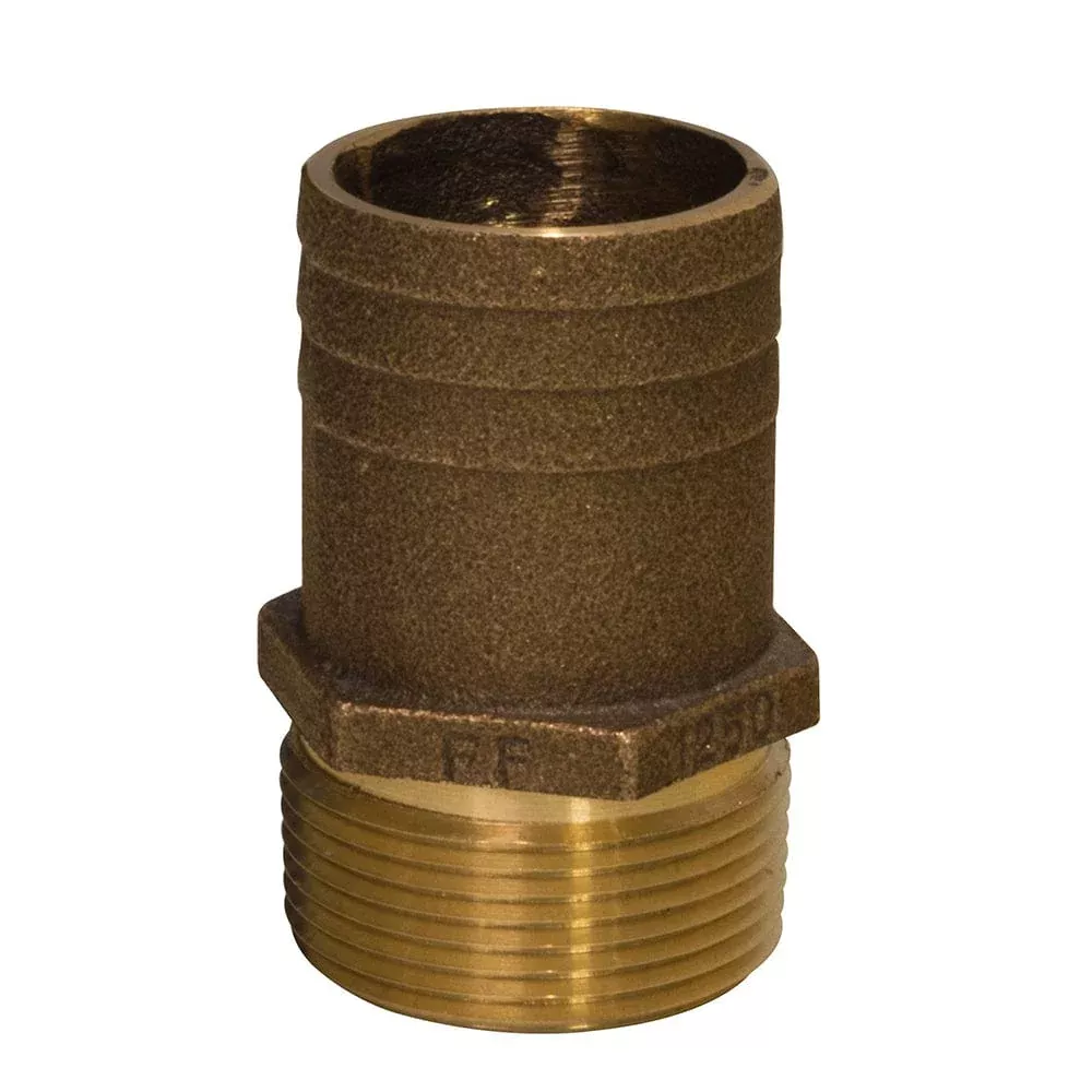 GROCO 1/2″ NPT x 3/4″ Bronze Full Flow Pipe to Hose Straight Fitting