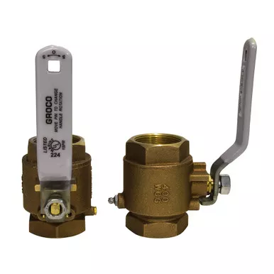 GROCO 2-Inch NPT Bronze In-Line Ball Valve