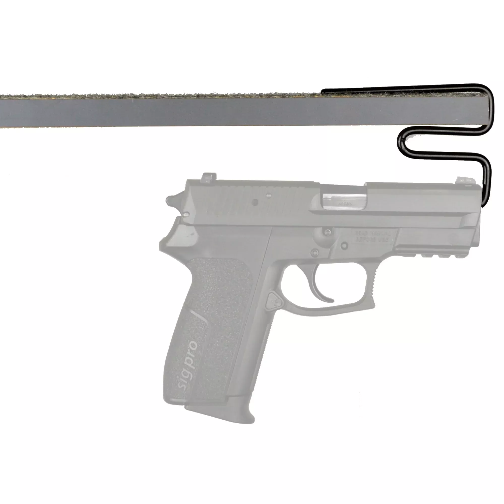 Gun Storage Solutions Back-Under Handgun Hangers, 2-Pack, Vinyl-Coated Safe Organizer BUHH2