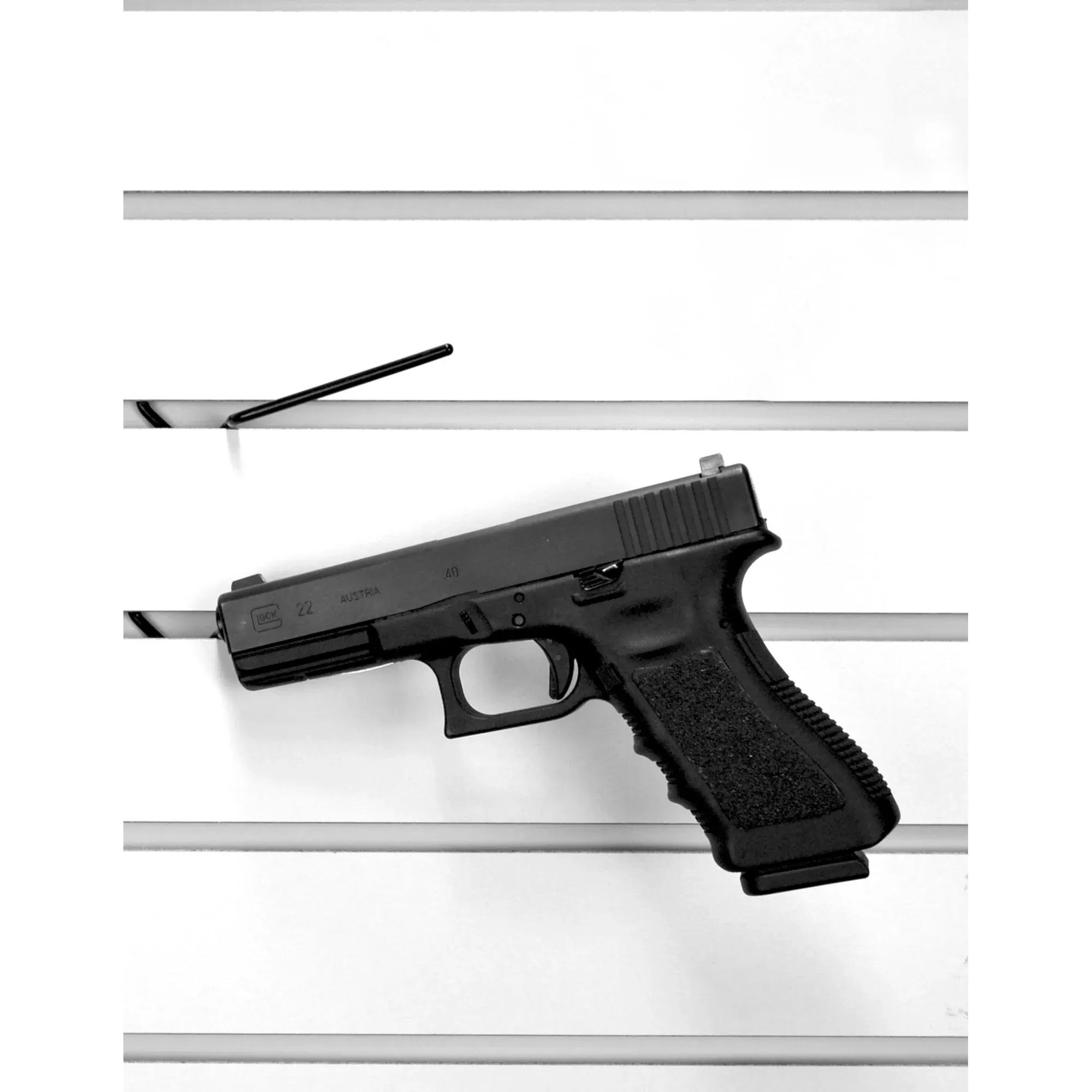 Gun Storage Solutions Slatwall Snipers Pistol Display Hooks, 10-Pack, Vinyl Coated, SNPR10RT
