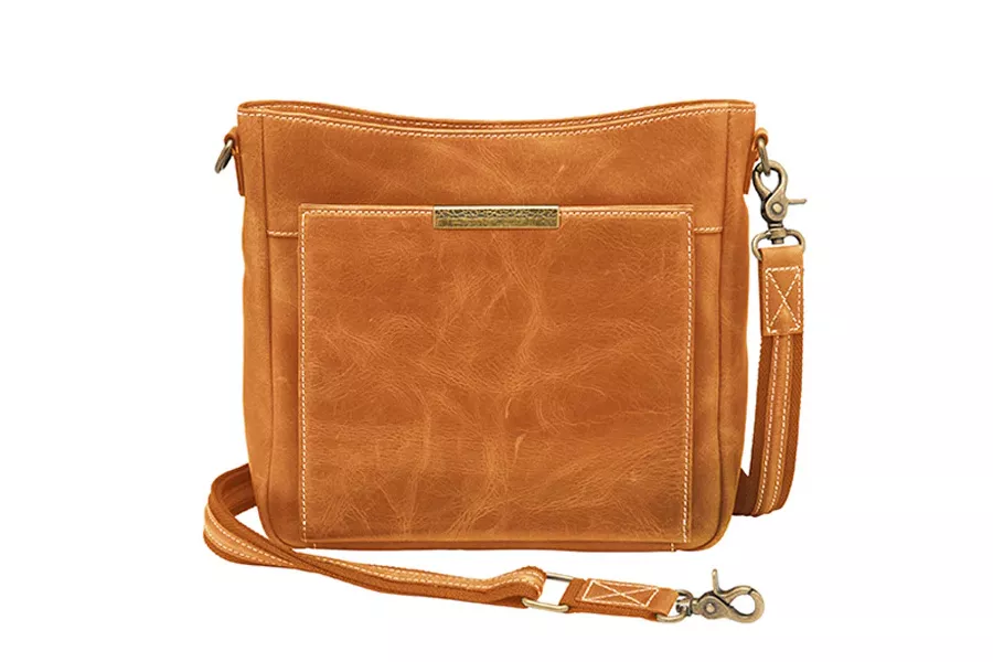 Gun Tote N Mamas  Slim Crossbody, Distressed Buffalo