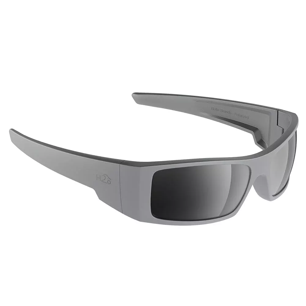 H2Optix Waders Sunglasses Matt Grey, Grey Silver Flash Mirror Lens Cat.3 – AntiSalt Coating w/Floatable Cord