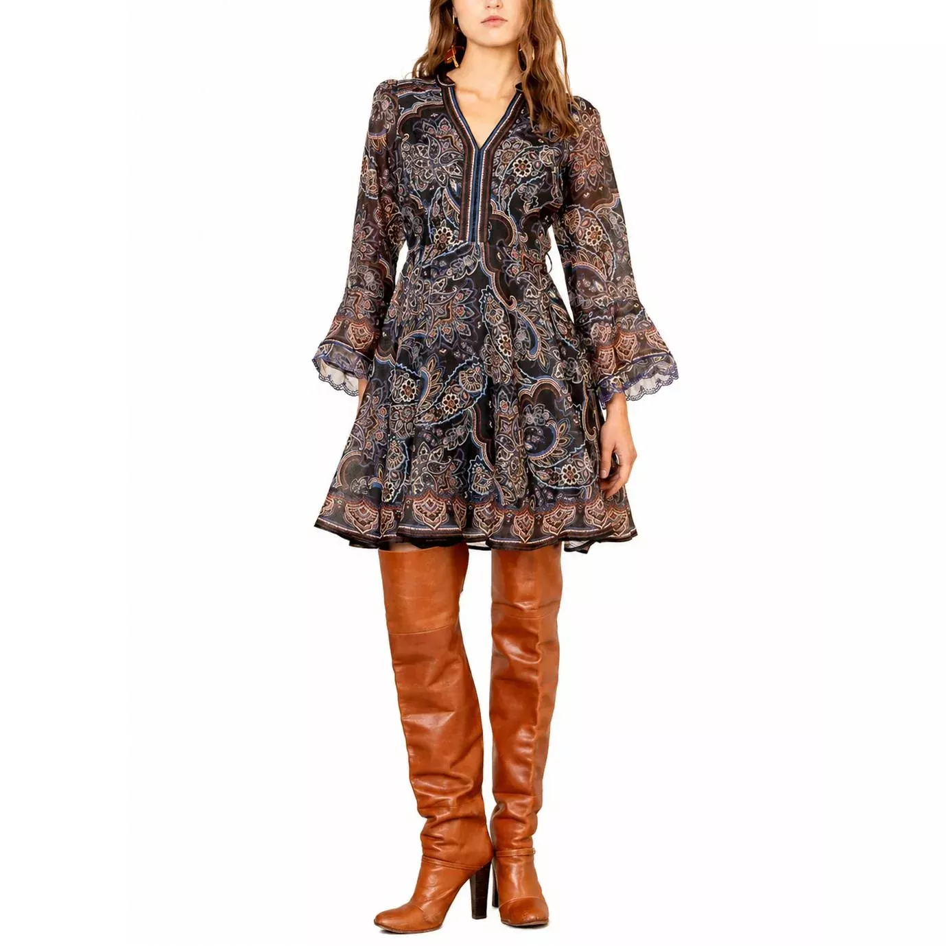 Hale Bob Artemis 3/4 Sleeve Short Dress