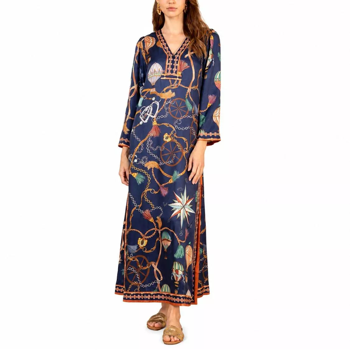 Hale Bob Valery Silk Long Dress