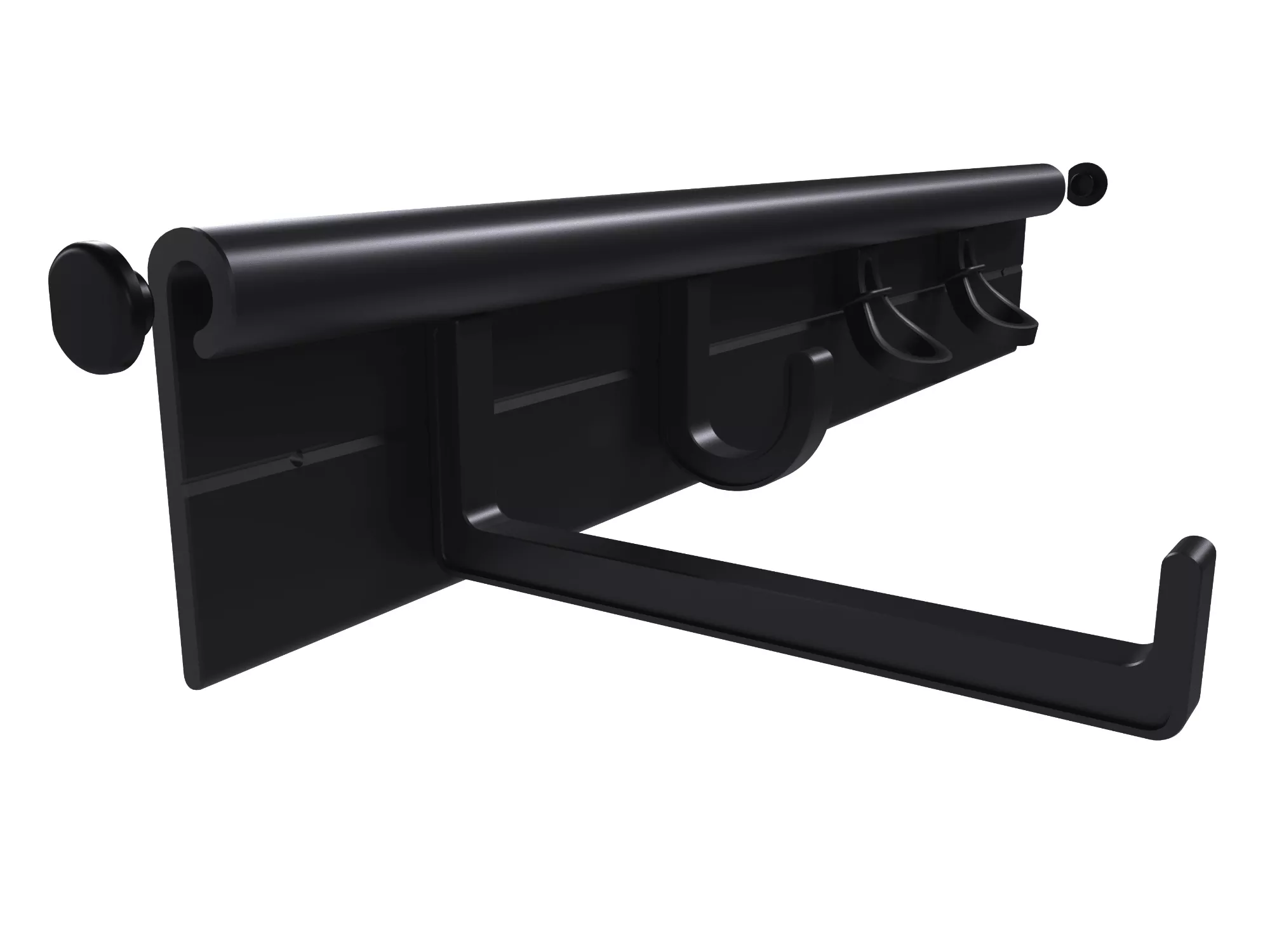 Hang It Simple Wall Mount Hanging Storage Adjustable 18", Black