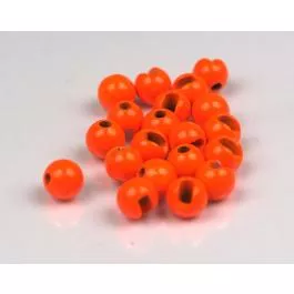 Hareline Dubbin - 5/32 inch - 3.8mm - Slotted Tungsten Beads - 20 Pack - Fl. Orange
