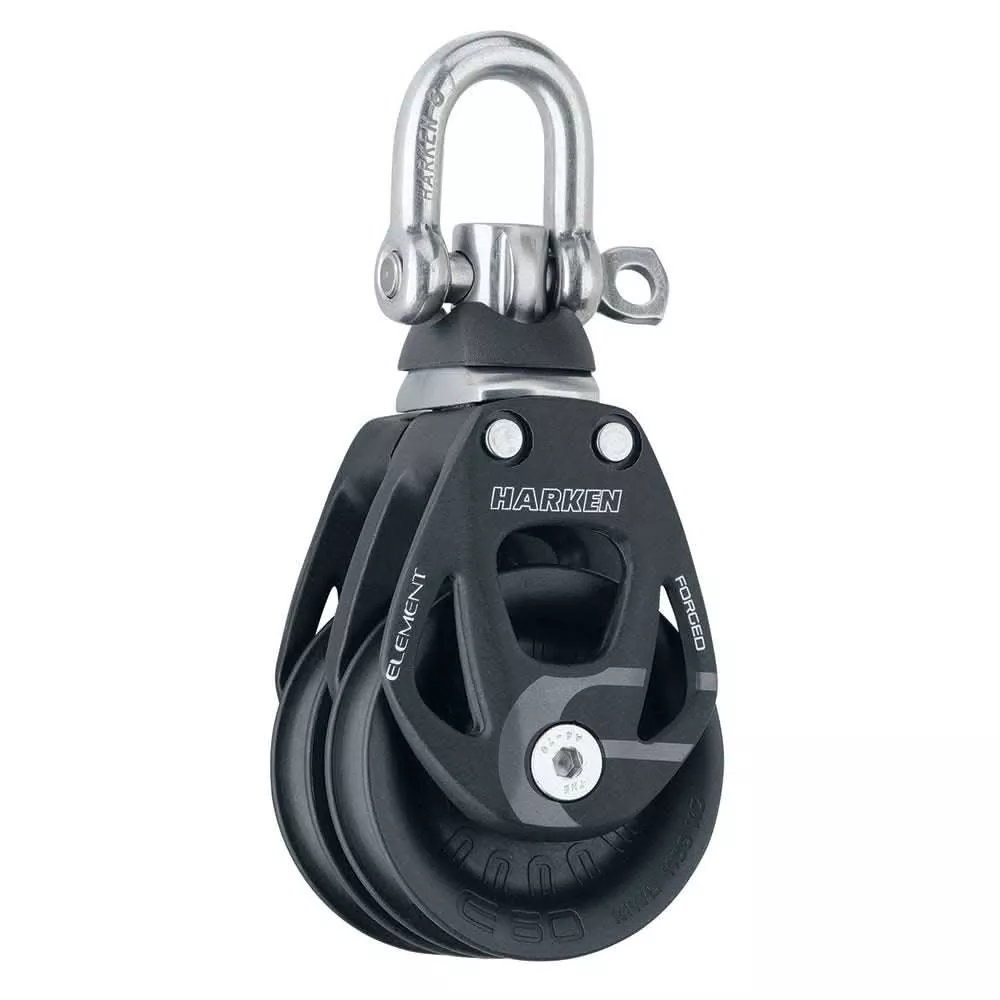 Harken 60mm Double Aluminum Element Block with Swivel - 6269