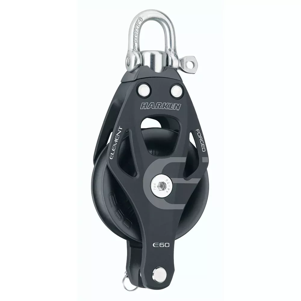 Harken 60mm Single Aluminum Element Block w/SwivelBecket [6261]