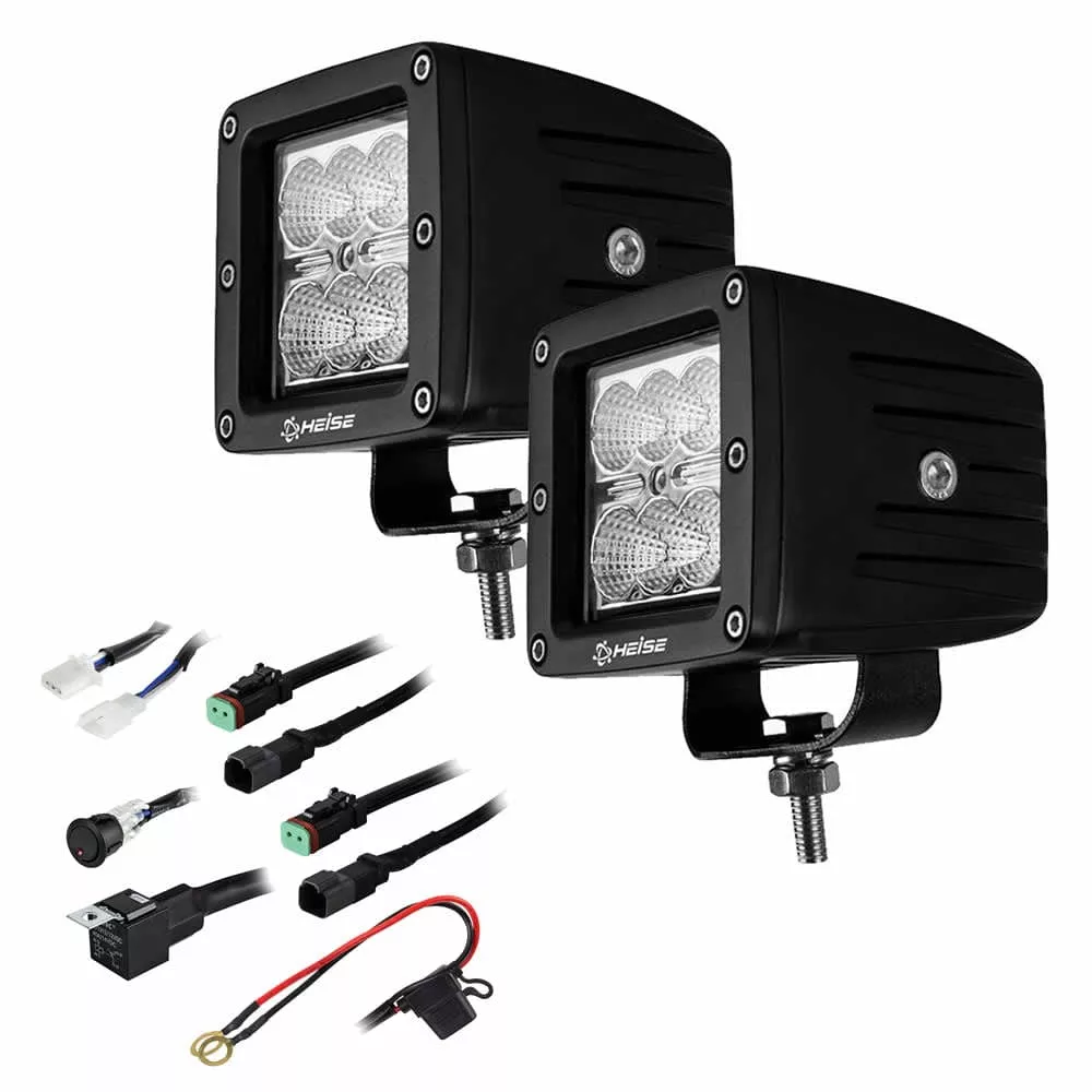 HEISE 6 LED Cube Light – Flood Beam – 3″ – 2 Pack