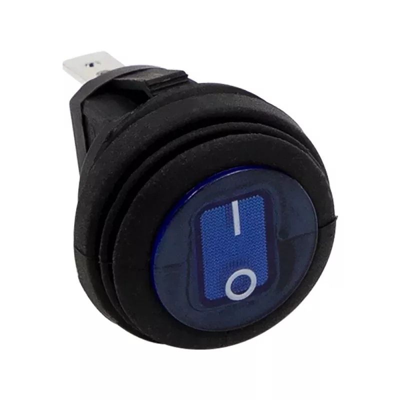 HEISE Rocker Switch – Illuminated Blue Round – 5-Pack