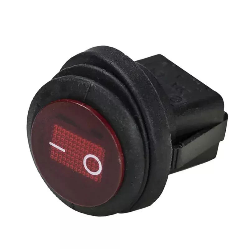 HEISE Rocker Switch – Illuminated Red Round – 5-Pack