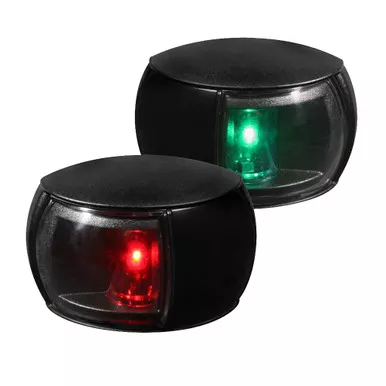 Hella NaviLED 2NM Clear Lens Black Nav Light Pair