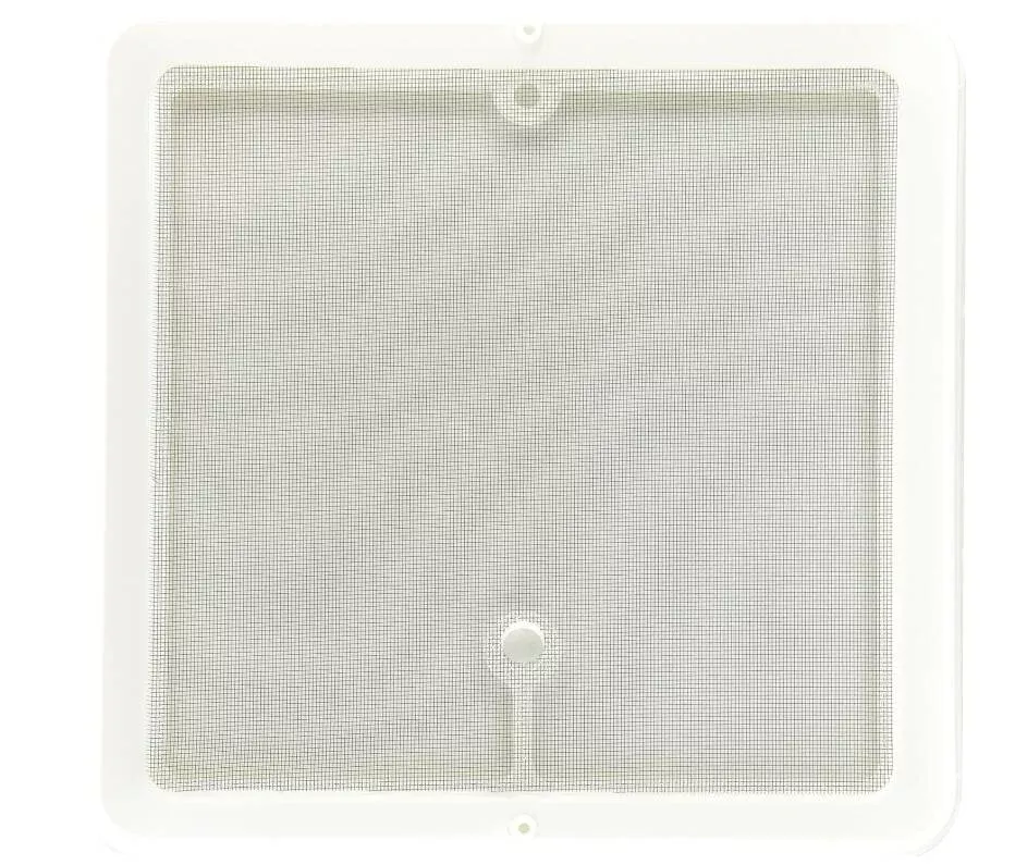 Heng's White Radius Corner Screen for Jensen Roof Vent• JRP1124R