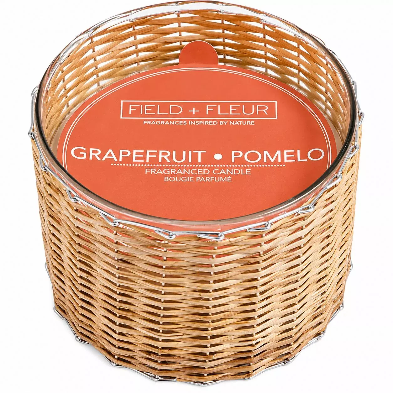 Hillhouse Naturals Field + Fleur 21 oz 3-Wick Handwoven Candle
