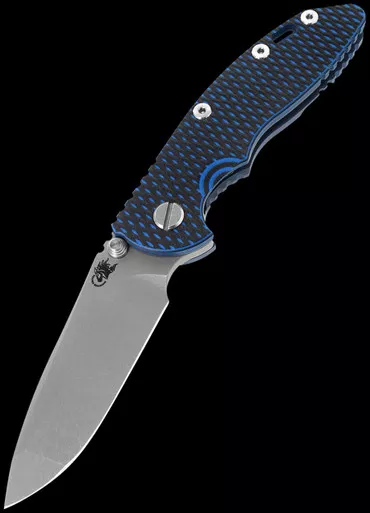 Hinderer XM-18 3.25" Battle Blue Black G10 Folding Knife