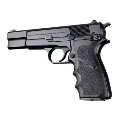 Hogue 09000 Rubber Grip w/ Finger Grooves for Browning Hi-Power