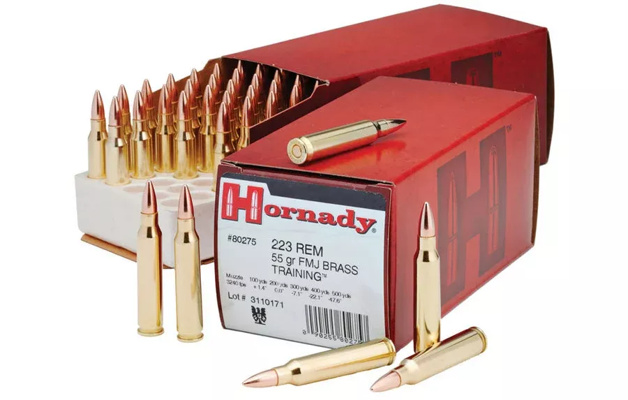 Hornady  223 Rem 55 gr FMJ/BT Brass Training 50/Box