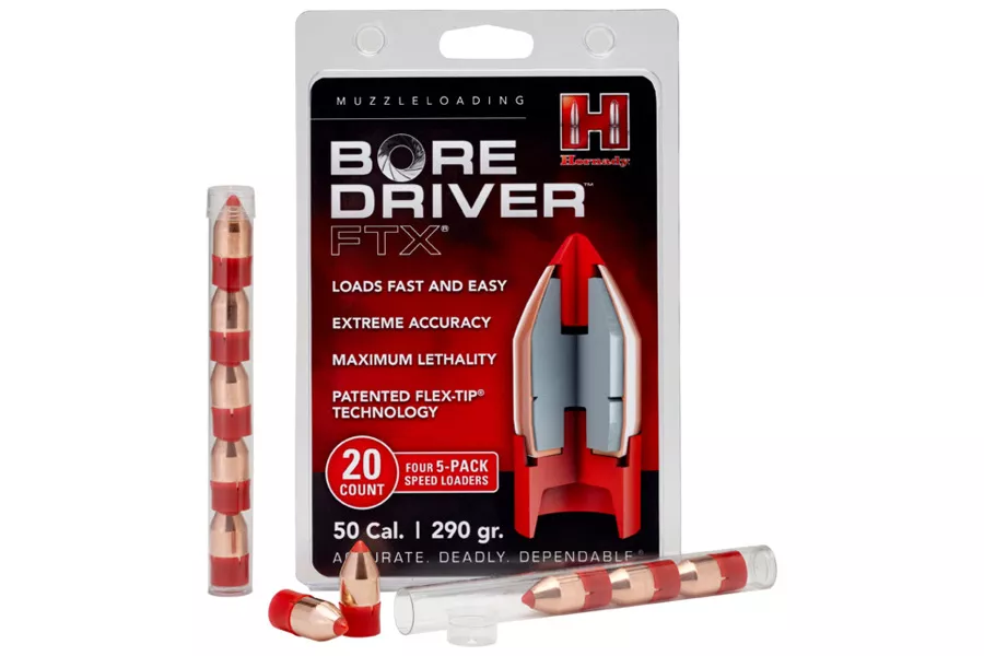 Hornady 50 Cal .499 290 Grain Bore Driver FTX Muzzleloader Bullets 20/Box
