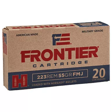 Hornady FR260 Frontier 5.56 Nato 62 GR FMJ 20 Rounds