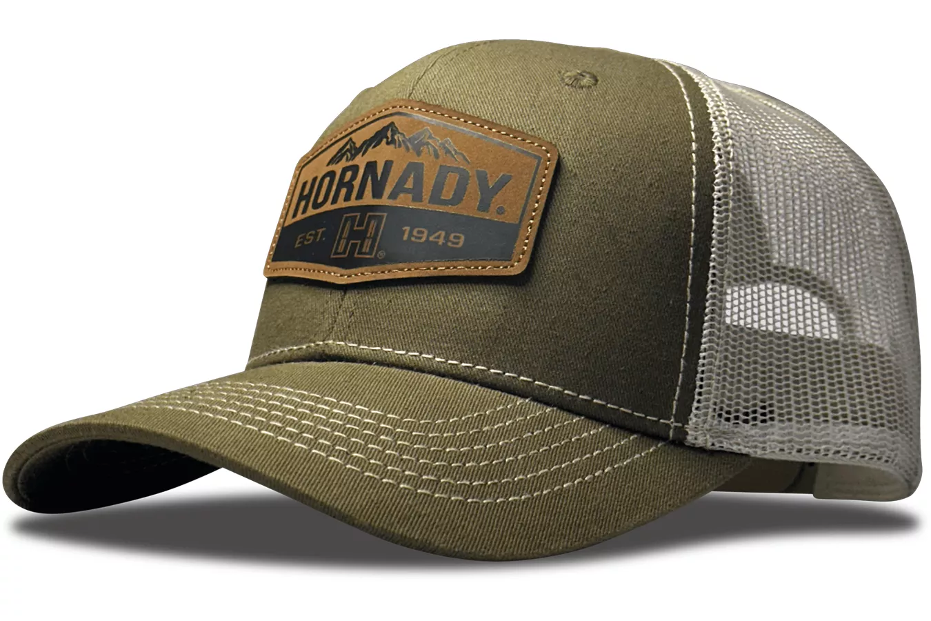 Hornadygear Two Tone Leather Patch Trucker