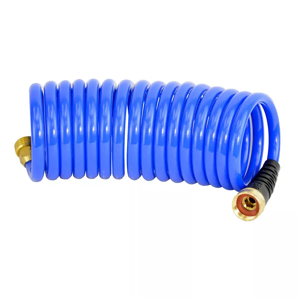HoseCoil 15′ Blue Self Coiling Hose w/Flex Relief [HS1500HP]