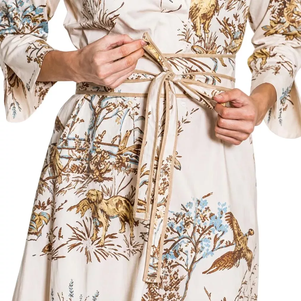 House of MBR Maple Field & Feather Obi Sash