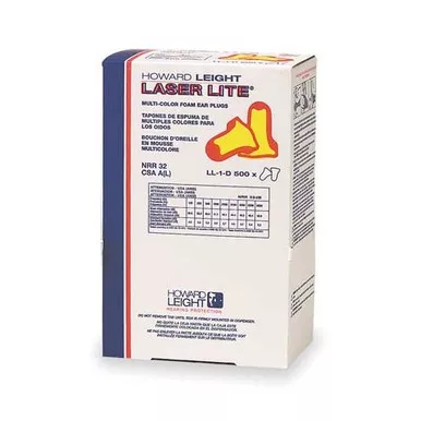 Howard Leight HL-MAX-1-D Max Lite Max-1 Uncorded Earplugs - 500 Pack, 33 - Red