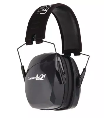 Howard Leight Leightning L2F Folding Earmuff Black Headband w/ Charcoal Gray Ear