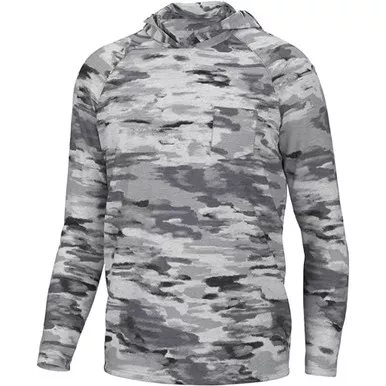 Huk Waypoint Hoodie Edisto Camo Harbor Mist