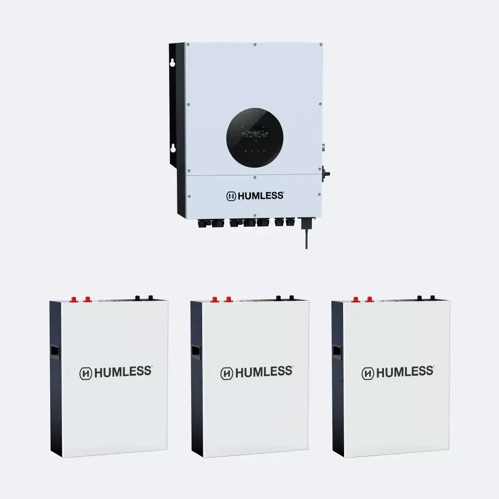 Humless IP65 Wall-mountable Batteries w/ 6kW Universal Inverter